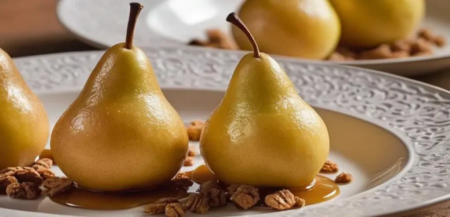 pera caruja con frutos secos y miel