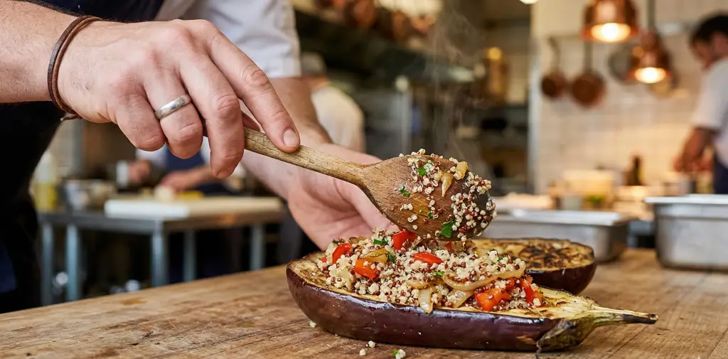 Berenjena Rellena receta león